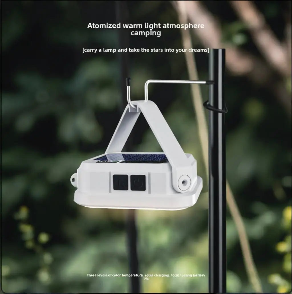 Emergency Lighting Solar Camping Light Portable Outdoor Tent Work SMD Rechargeable LED Hanging Lamp with Digital Power Display Zpaxo Default Title