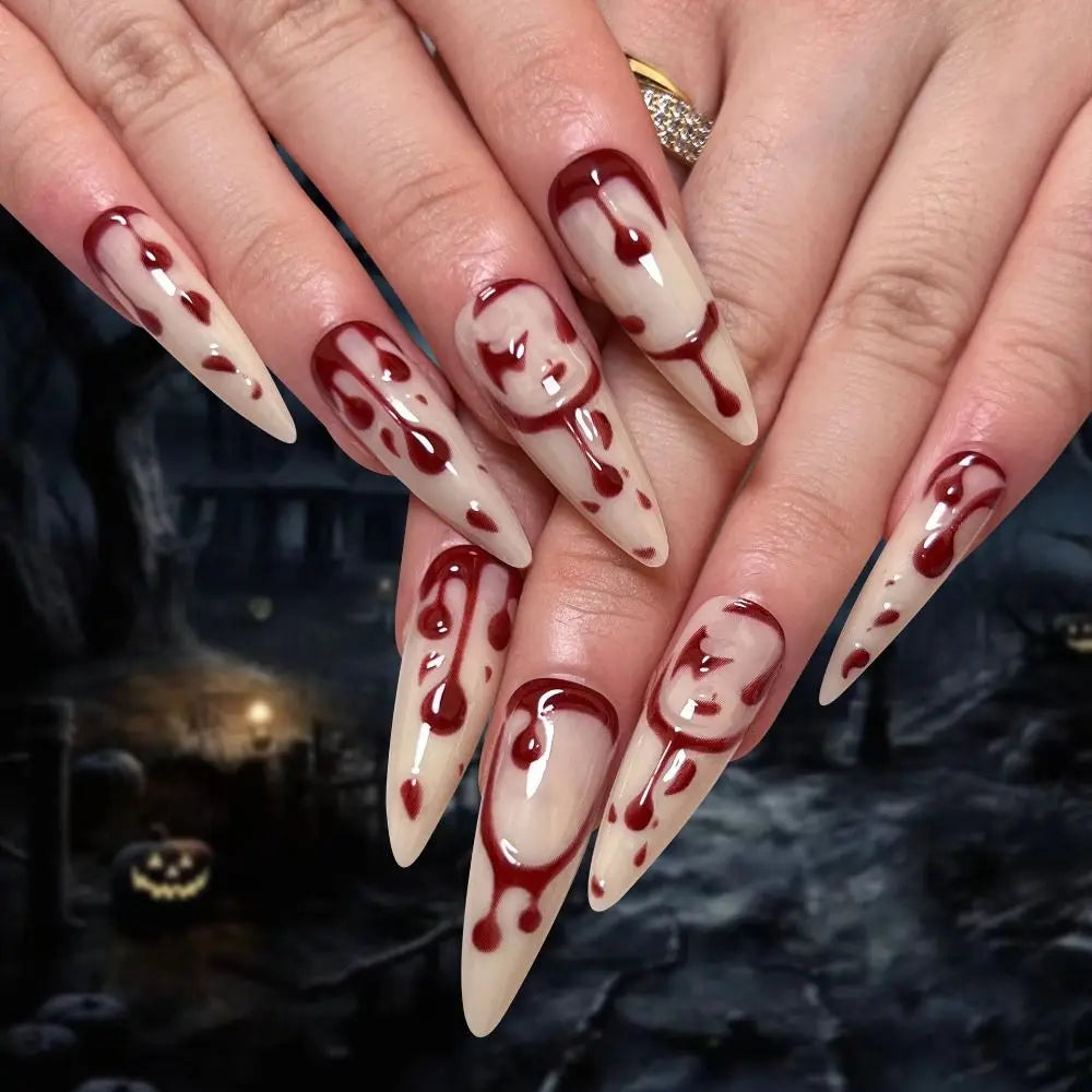 Manicure Long Almond False Nails Stiletto Ballerina Fake Nials Zpaxo JP3422