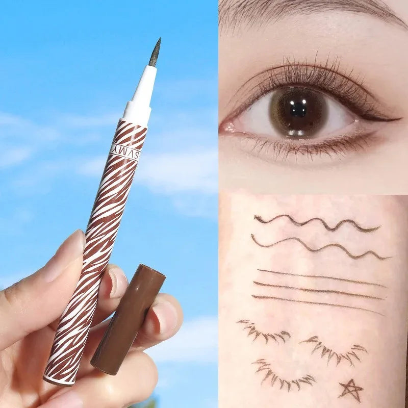 Waterproof Black Brown Eyeliner Liquid Pencil Ultra-fine Matte Smooth