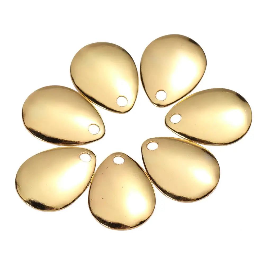 Fishing Spinner Blades Smooth Lures Making Accessories Gold L
