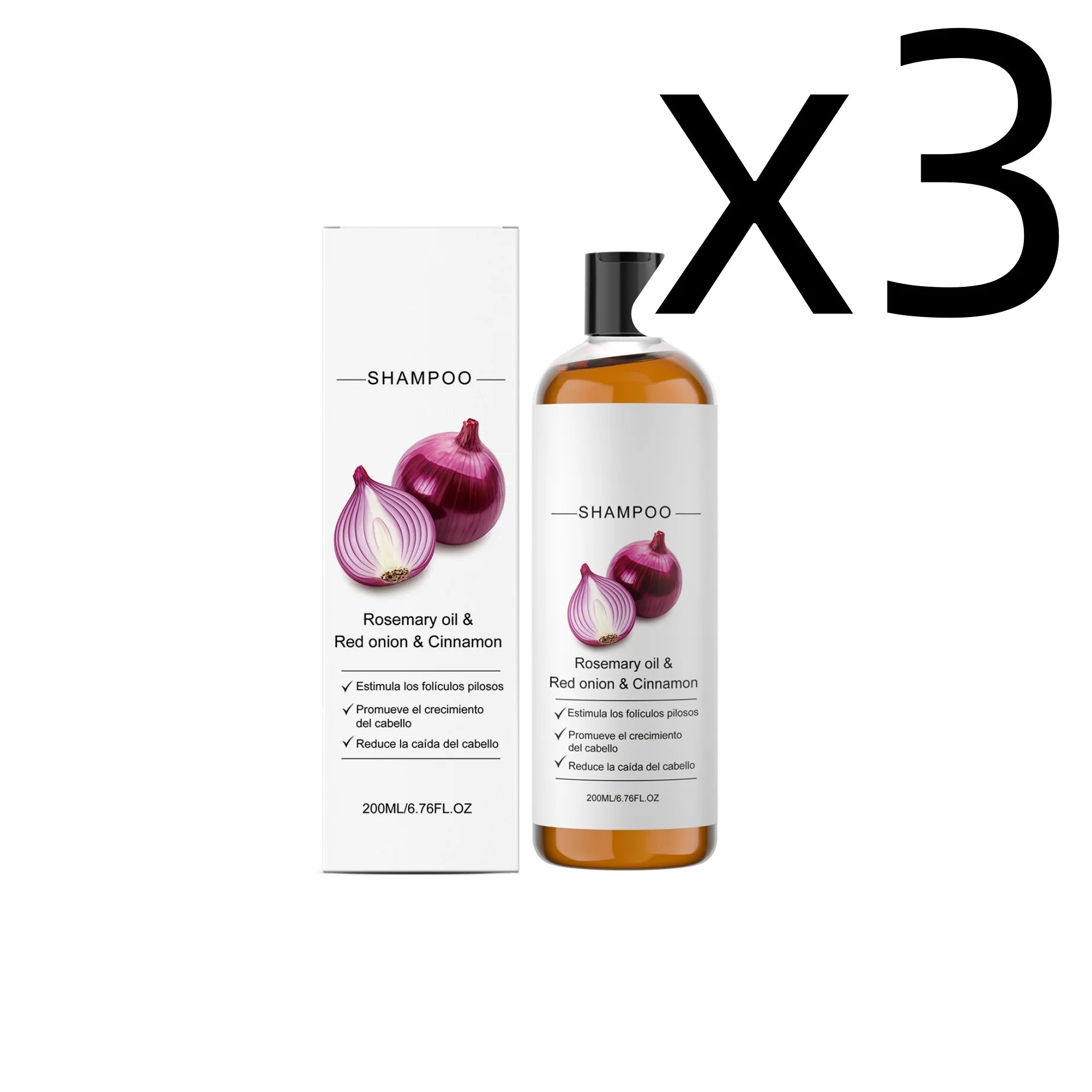 Onion Cassia Shampoo – Strengthen Hair & Repair Damage 200ml Hair Care Shampoo Zpaxo 200ml Boxed X 3PCS