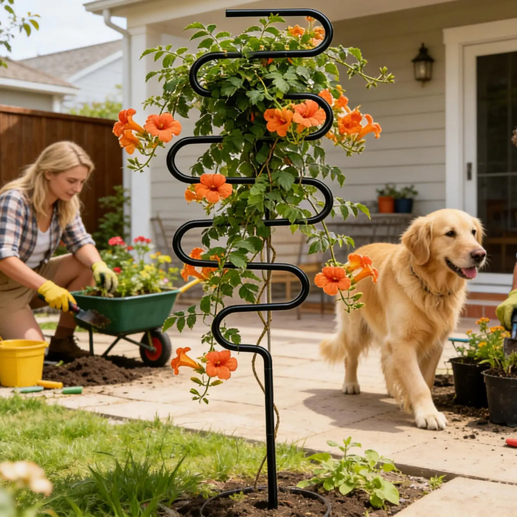 Plant Support Stakes Metal Plant Support Rack Garden Metal Trellis for Indoor Outdoor Garden Balcony Home Gardeners Zpaxo