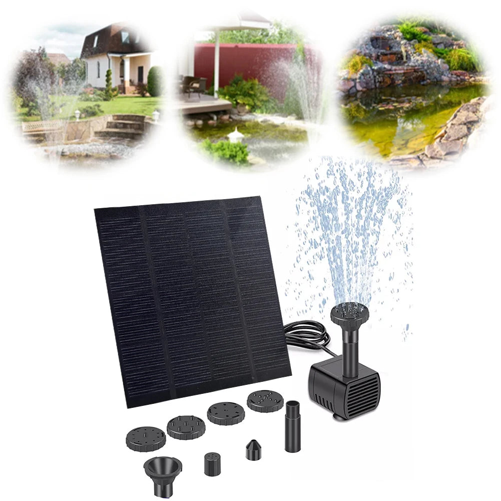 Solar Panel Powered Water Feature Pump Solar Fountain Pond Pump Kit Solar Water Pump Kit for Bird Bath Ponds Garden Fish Tank Zpaxo
