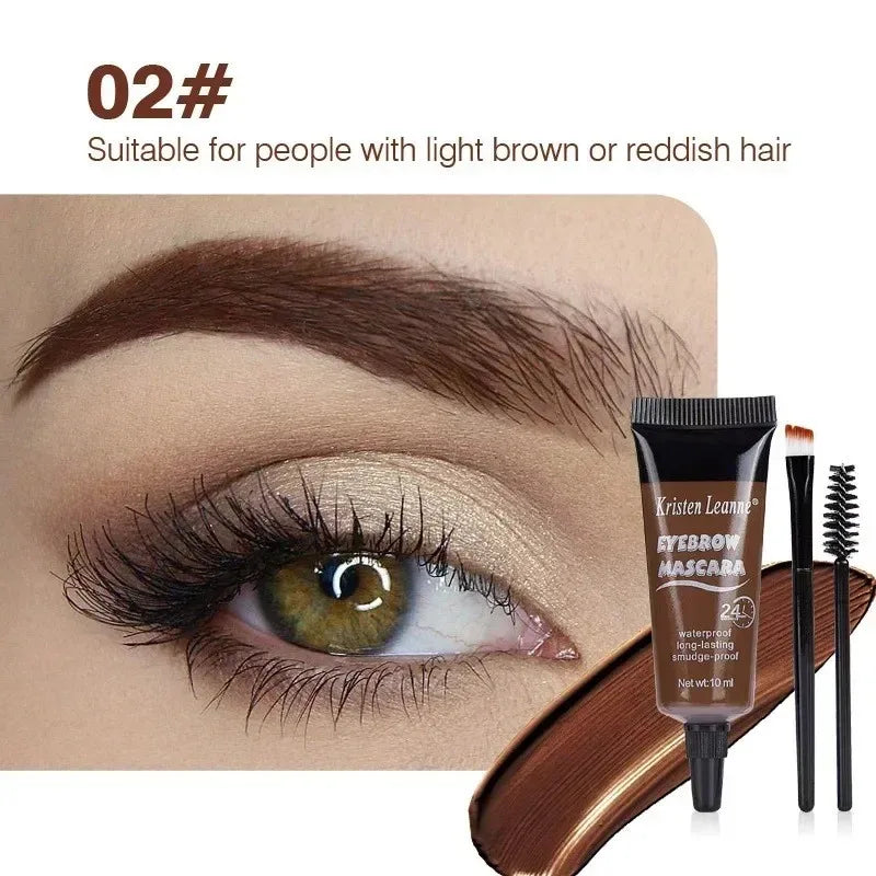 4 Colors Natural Liquid Dyeing Eyebrow Cream Professional Waterproof Zpaxo 02