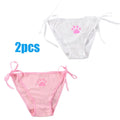 Women's Cat Claw Bowknot Low-Rise Briefs – Breathable Panties