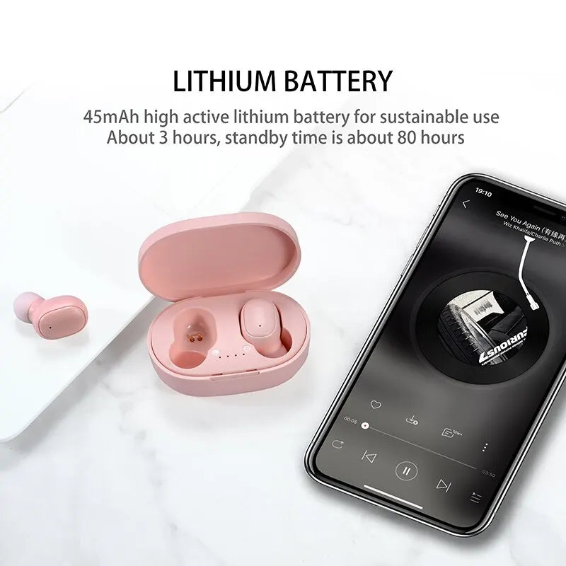 Original A6S TWS Wireless bluetooth headset 5.0 Headphones Earphone bluetooth sport in-ear Earbuds Headset With Mic for iPhone Zpaxo