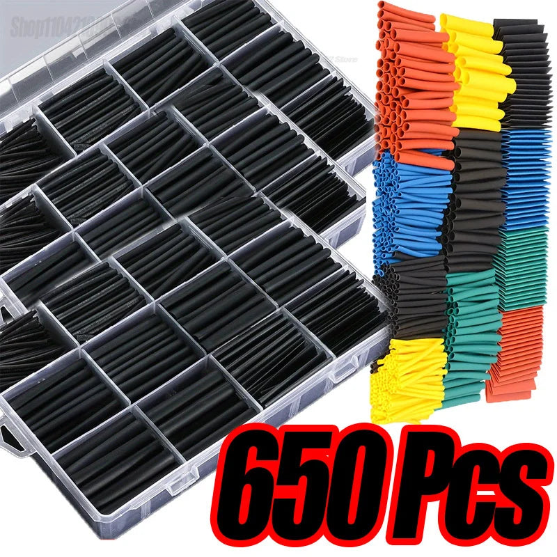 Shrinking Heat Shrinkable Tubing 2:1 Polyolefin Tube Sleeve Wrap Wire Set Multi-Color Cable Protection Thermoresistant Tubing Zpaxo