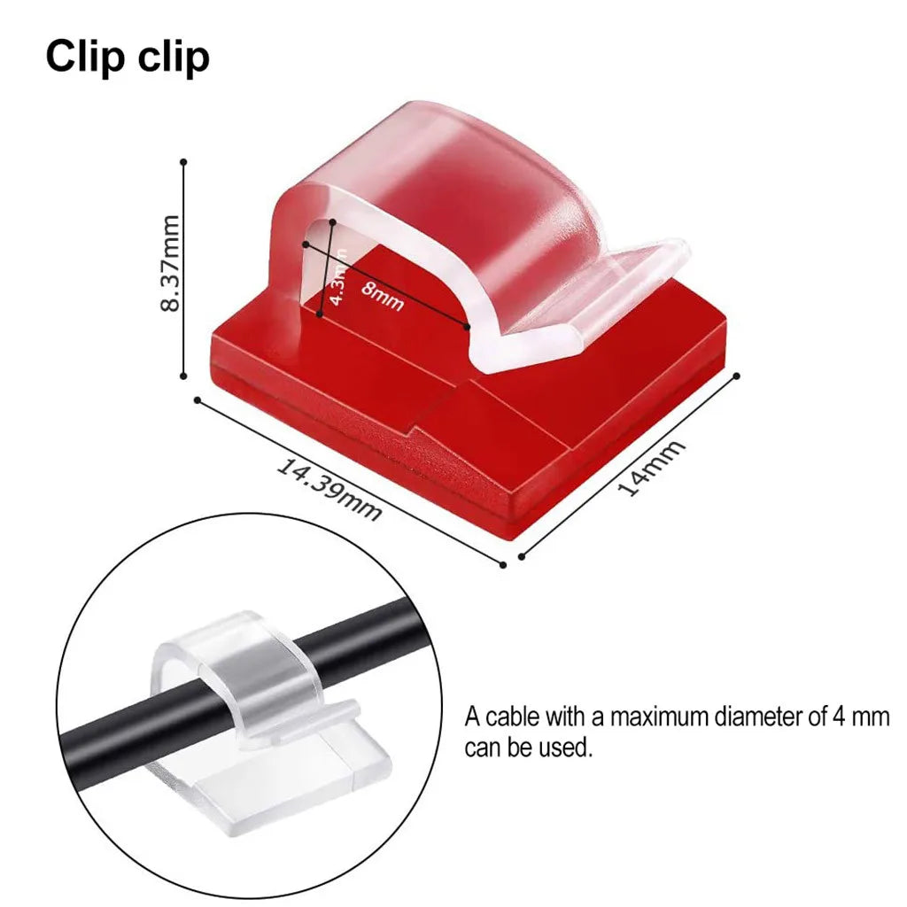10/20/50PCS USB Charging Data Line Bobbin Winder Cable Organizer Clips Wire Winder Holder Protector Cable Management Adhesive Zpaxo