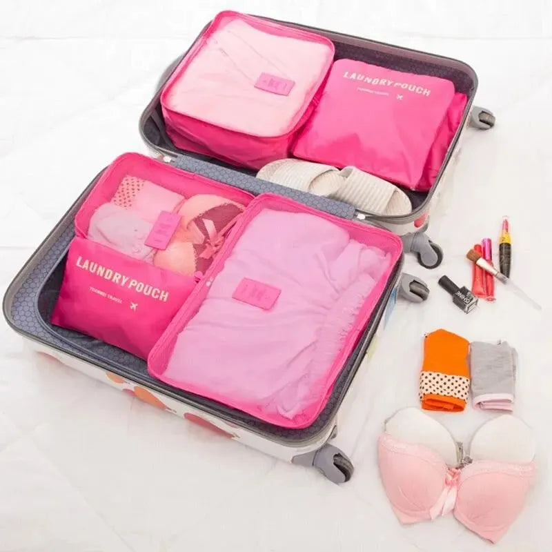 Home Travel 6-piece Clothing Storage and Organizing Bag Thickened Cosmetics Storage Bag Foldable Business Travel Storage Bag Zpaxo