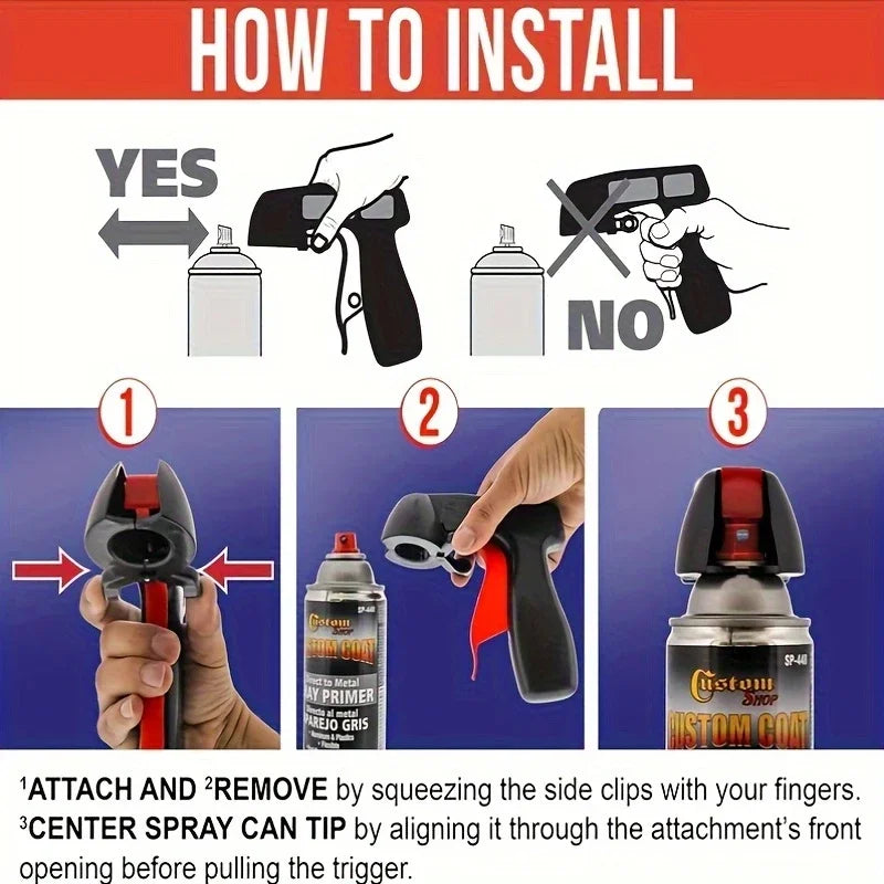 Compact PVC Paint Spray Gun - Durable, Ergonomic Handle, Unpowered for Automotive & All Vehicles Zpaxo