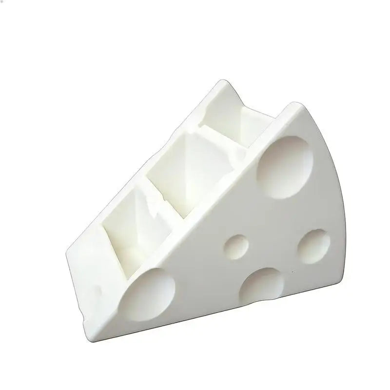 CMSundries Organizer Cheese Remote Control Storage Box 3 Grids Zpaxo White