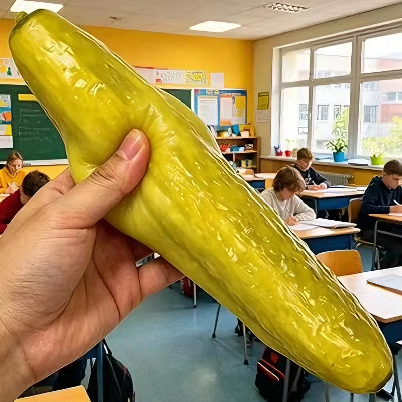 Vegetable Squeeze Toy Elastic Cucumber Sensory Stress Relief Sandbag