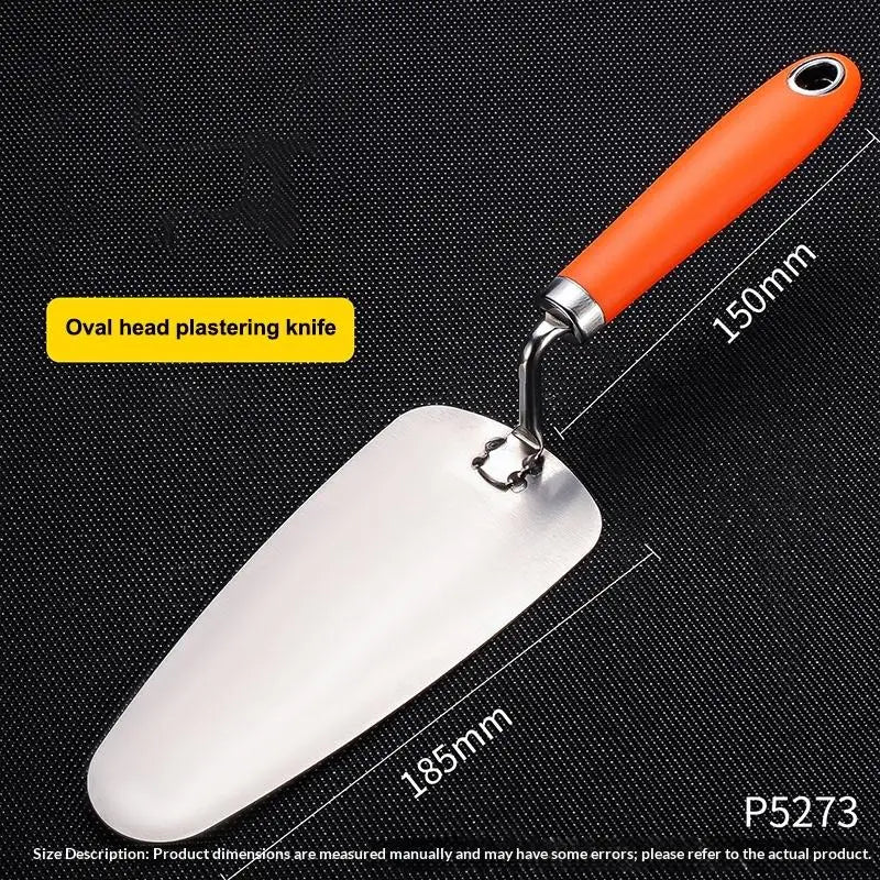 Stainless Steel Bricklayer's Knife Tiler's Brick Chopper Double Sided Thickened Straight Handle Wall Cutting Masonry Knife Zpaxo A3