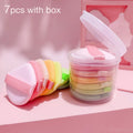 7pcs Powders Puff Makeup Sponge Powder Cosmetic Puff Dry and Wet Spong Cushion Foundation Powder Beauty Tool Makeup Accessories Zpaxo 7pc Water drop box