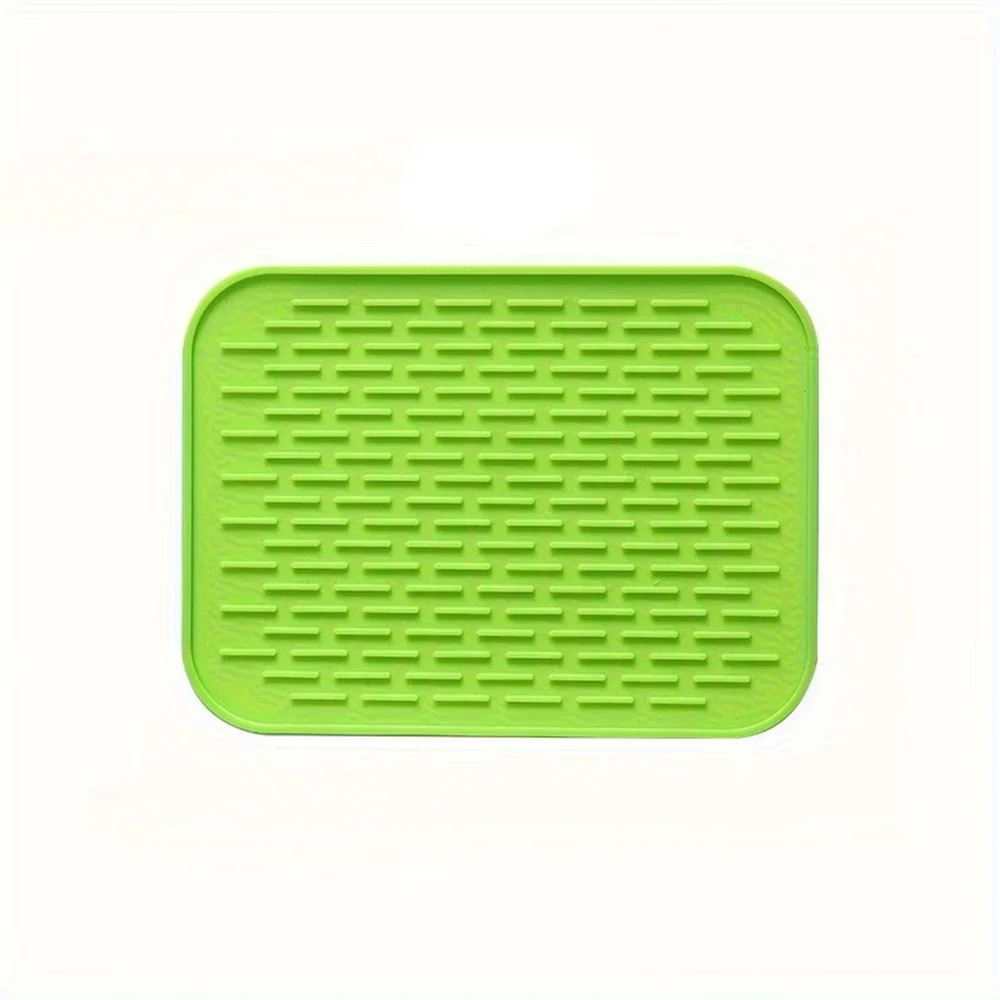 Silicone Trivet Mat Hot Pot Holder Driying Mat for Hot Dishes, Hot Pots and Hot Pan, Non Slip Heat Resistant Hot Pads for Table Zpaxo green 21.5x15.5CM
