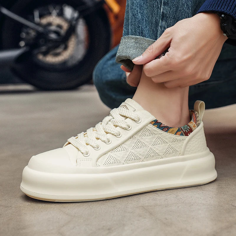 Men's Casual Sneakers Luxury Trainer Shoes Breathable Race Running