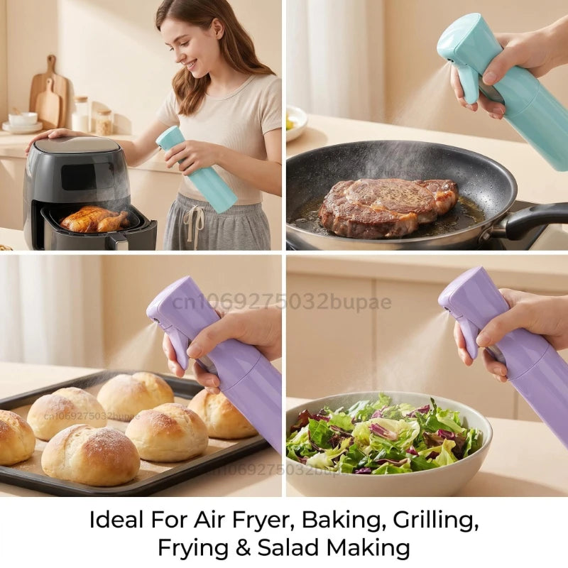 Continuous Spray Oil Spray Bottle Plastic Baking Oil Spray Bottle BBQ Cooking Garden Plant for Hair Salon Daily Moisturizing Zpaxo