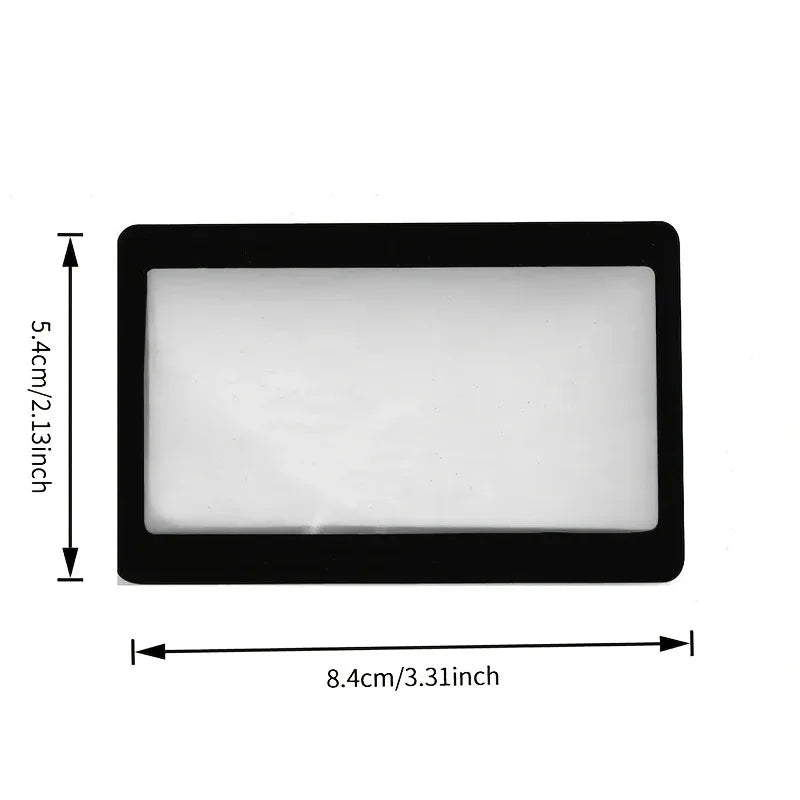 Portable Card-sized Magnifiersslim Pocket Magnifying Glass Reading