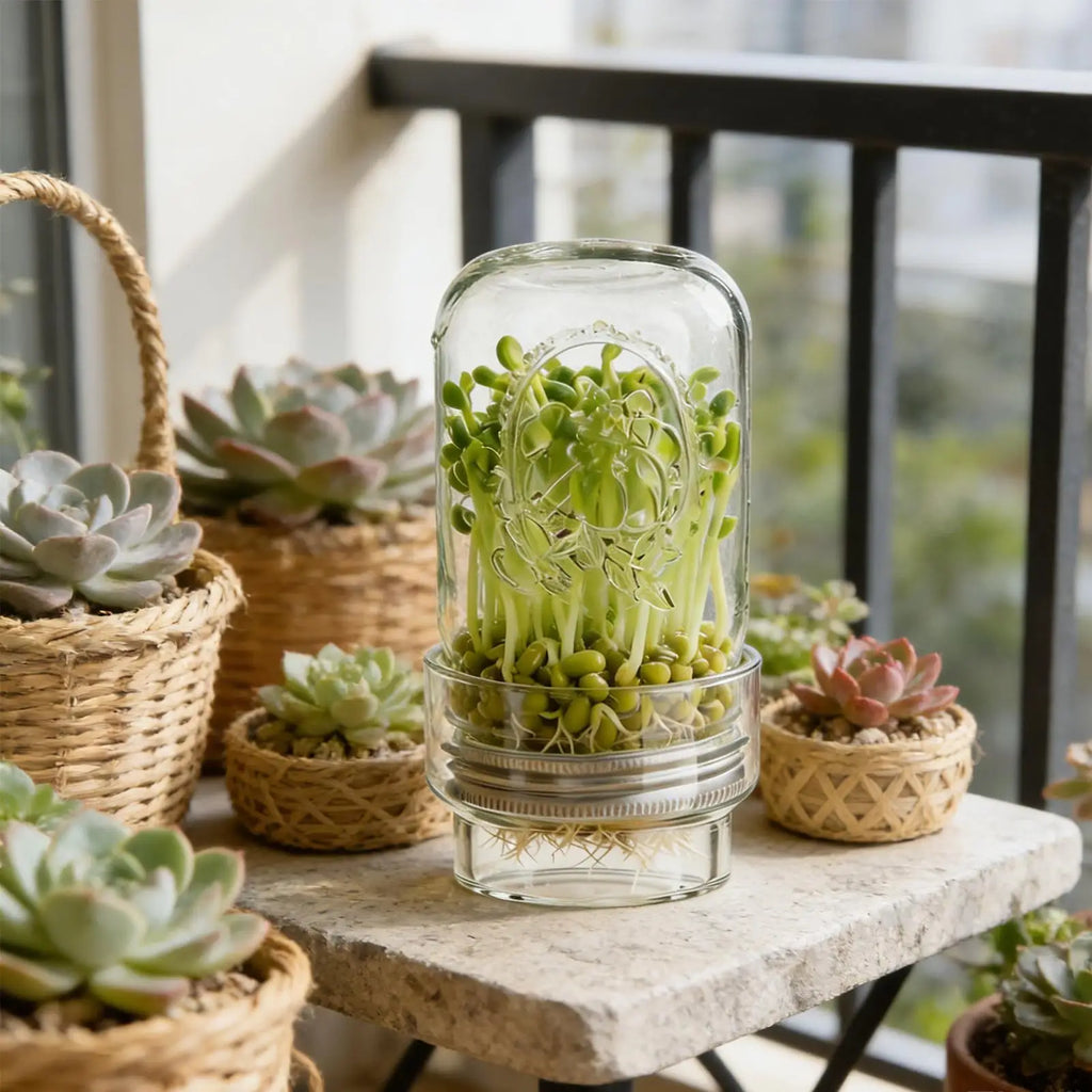 Sprouting Jar Kit Health Vegetables Grow Broccoli Sprouts Growing Kit For Gardeners Beginners Homesteaders Kitchen Countertop Zpaxo