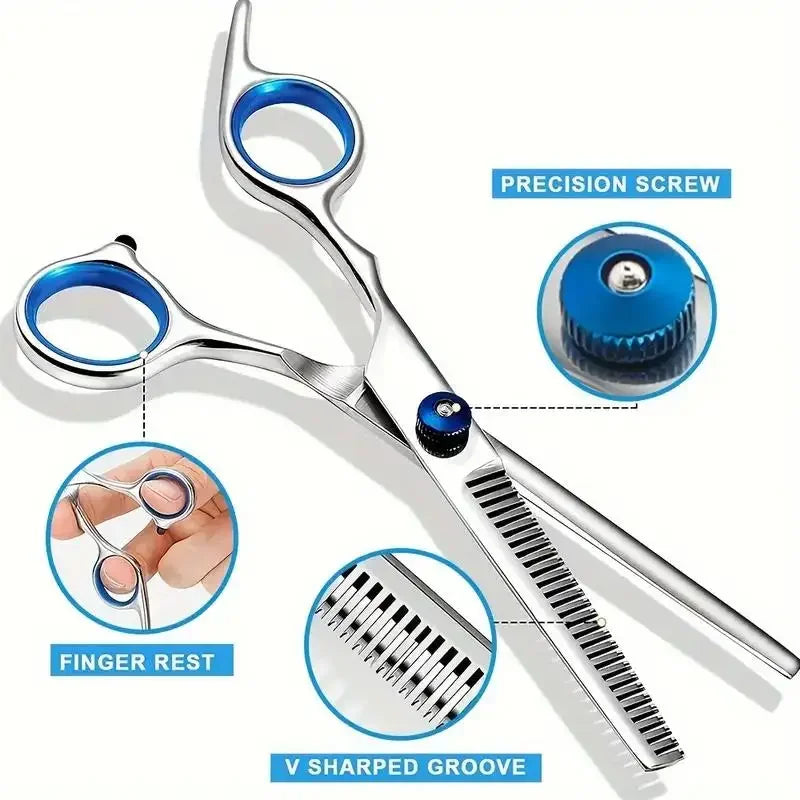 Ambidextrous Pet Safe Scissors Stainless Steel Dog Grooming Shears with round Head for Precision Trimming Zpaxo