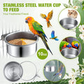 Stainless Steel Food Bowl Parrots Multi-use Hamster Water Dish Easy