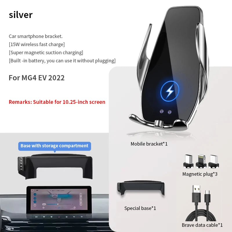 Car Phone Holder For MG 4 EV 2022-2023 New Energy Screen Navigation Wireless Bulls Big Format Accessories Zpaxo for MG4 EV 22-23