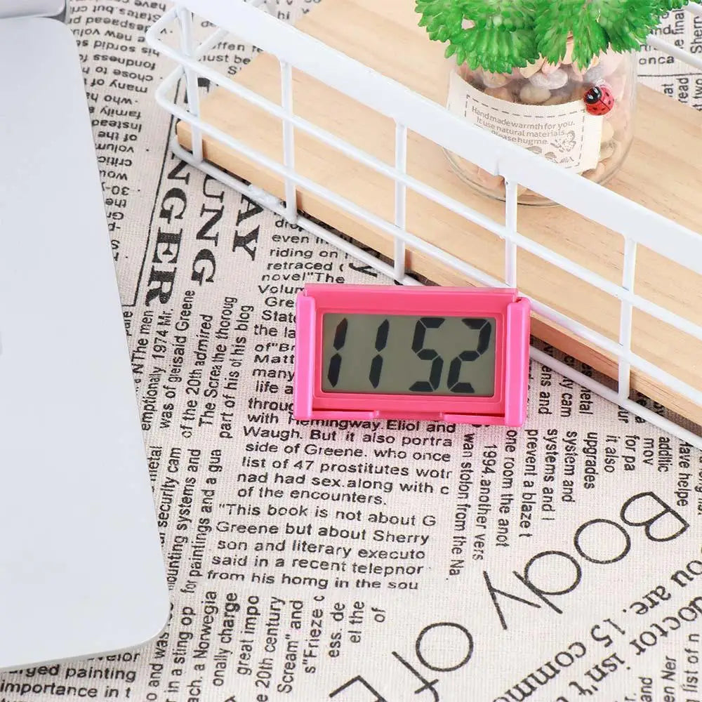 Self-adhesive Dashboard LCD Screen Table Clock Calendar Digital Mini Zpaxo