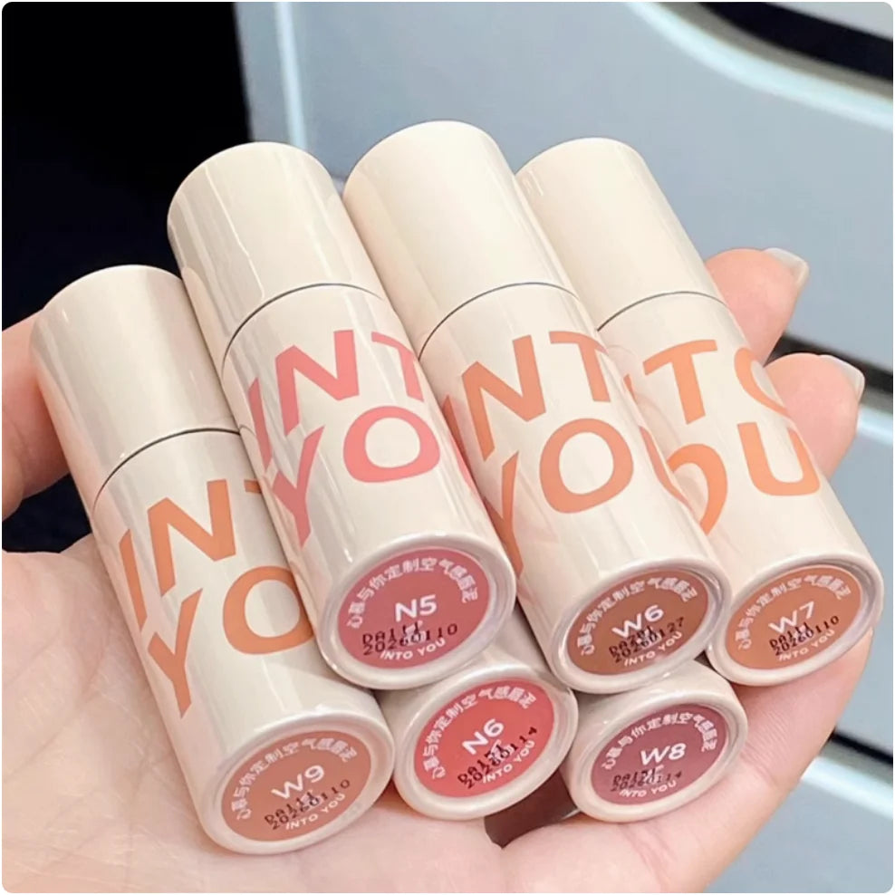 Into You Lip Tint Air Mud W6 Bare Durable Bean Paste Matte Lipstick Zpaxo