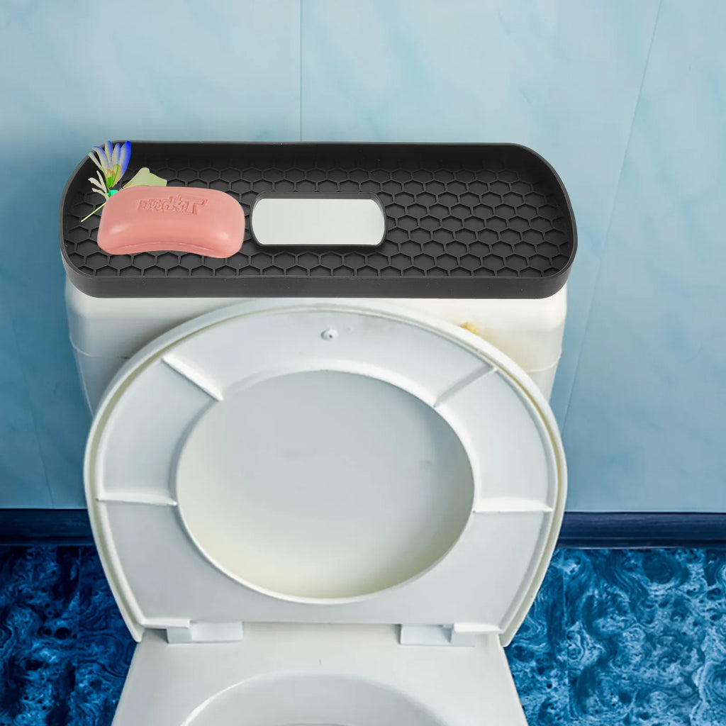 Silicone Bathroom Tray Rectangle Drying Mat Sink Soap Perfume Jewelry
