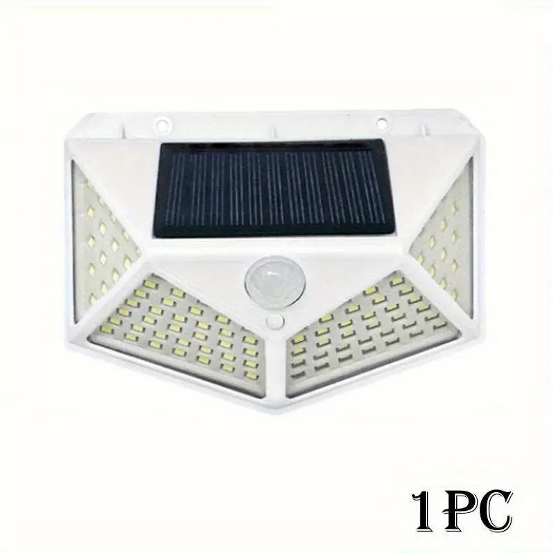 100 LED Solar Wall Light PIR Motion Sensor – IP44 Outdoor Lamp