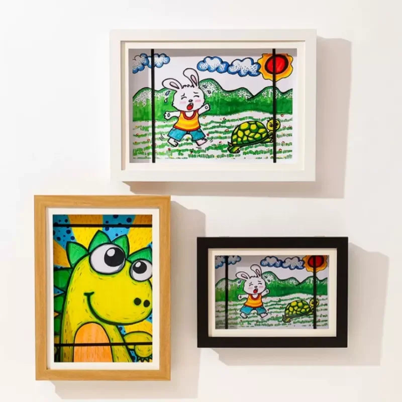 3D Picture Frames Children's Artwork Hollow Floating Baby Growth