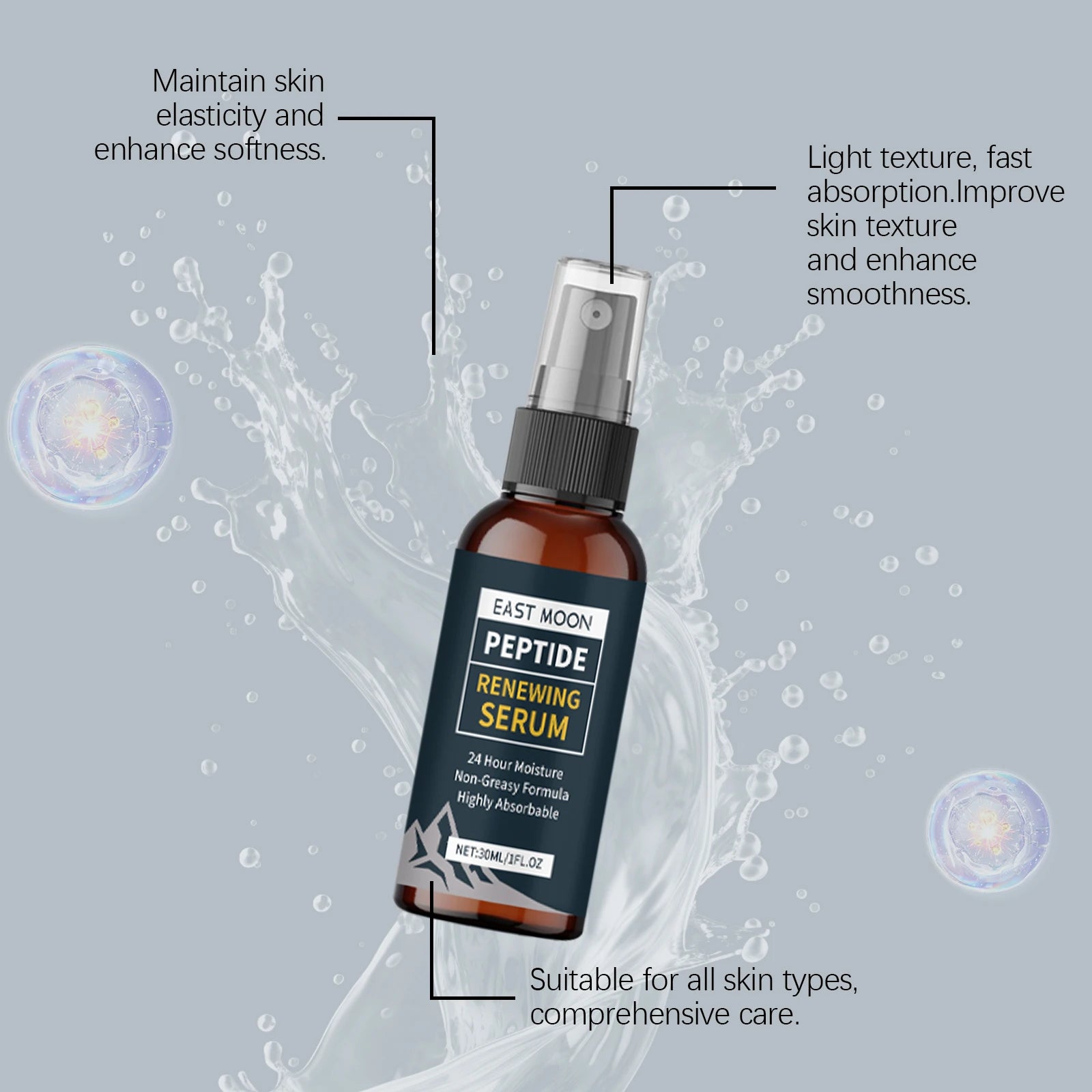 Men Renewing Serum Spray Hydrating & Firming Face Essence Wrinkle Reduction Shrink Pores Smoothing Tightening Skin Care Zpaxo