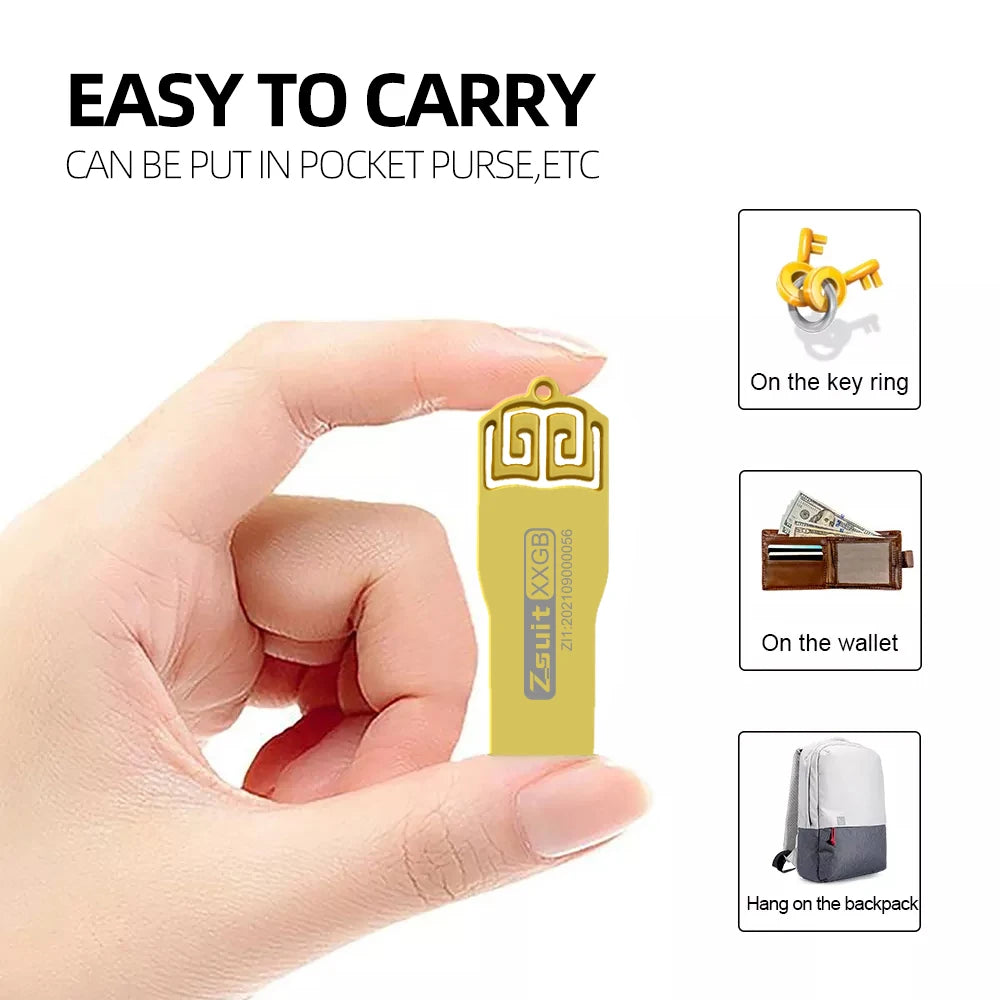 ZSUIT SX Creative USB Fash Drive 4GB 8GB 16GB Pen Drive 64GB Metal Memory Stick Pendrive128GB Custom Logo Gift 10Pcs U Disk Zpaxo