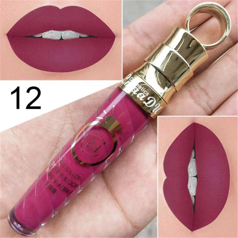 Make Up Lips Matte Liquid Lipstick Waterproof Long Lasting Sexy Zpaxo 12