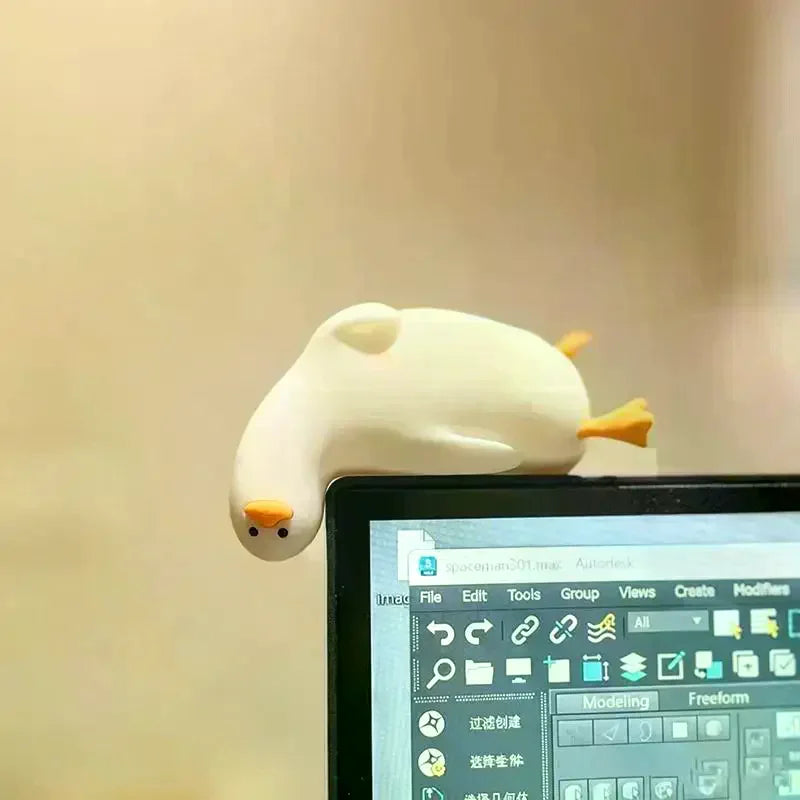 Cute Duck Bookend Book Holder Decorative Bookends Heavy Books Anti Zpaxo