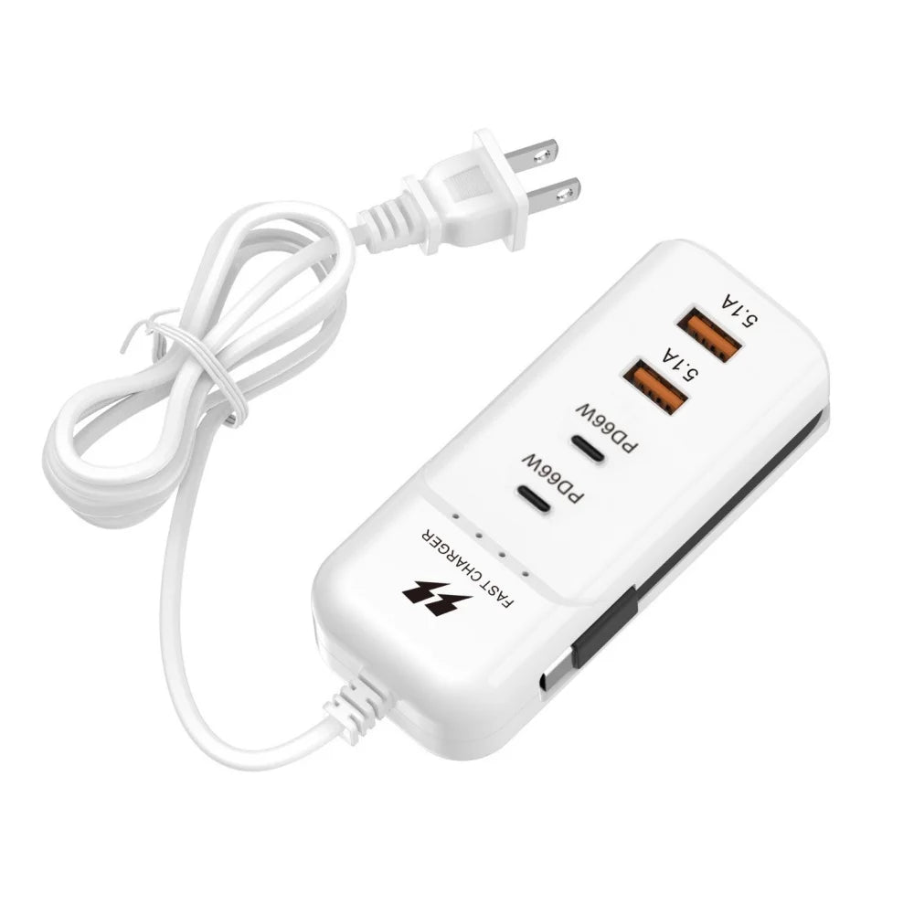 Maerknon 66W PD USB-C Fast Wall Charger | Multi-Port Hub USB-C Wall Charger Zpaxo US Plug