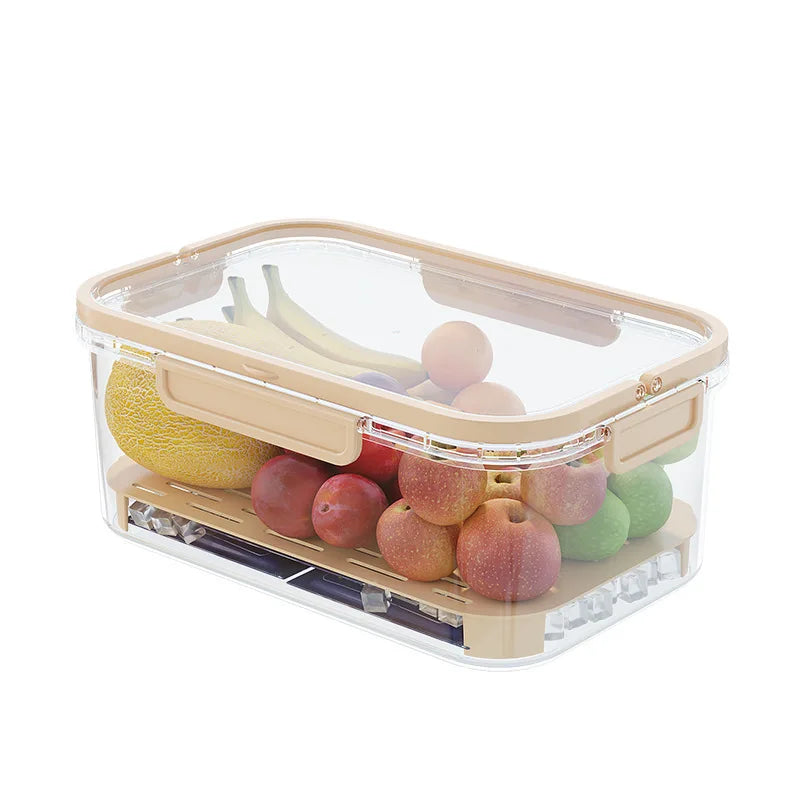 Large Capacity Bento Box, Handheld Portable Fresh-keeping Box for Outdoor Spring Outing, Student Spring Outing Fruit Sealed Box Zpaxo Cream rice