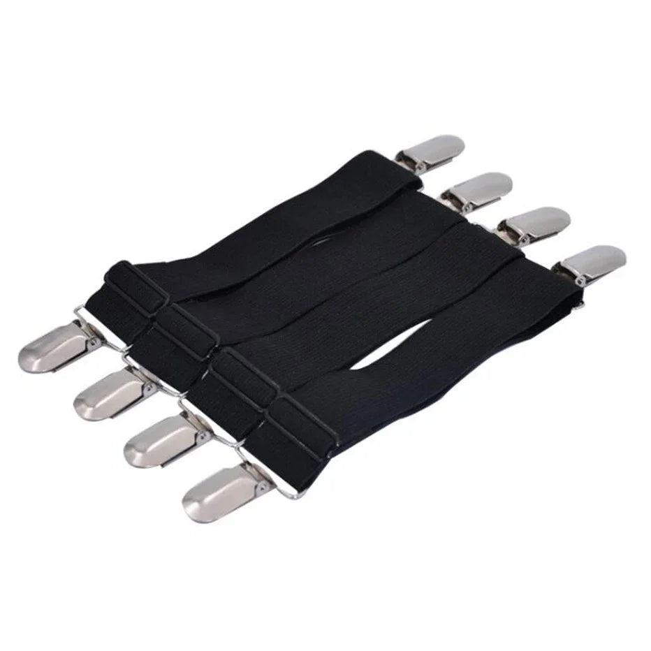 4pcs/set Elastic Bed Sheet Strip Fastener Bed Sheet Grippers Belt Adjustable Mattress Cover Blankets Holder Bed Sheet Set Zpaxo