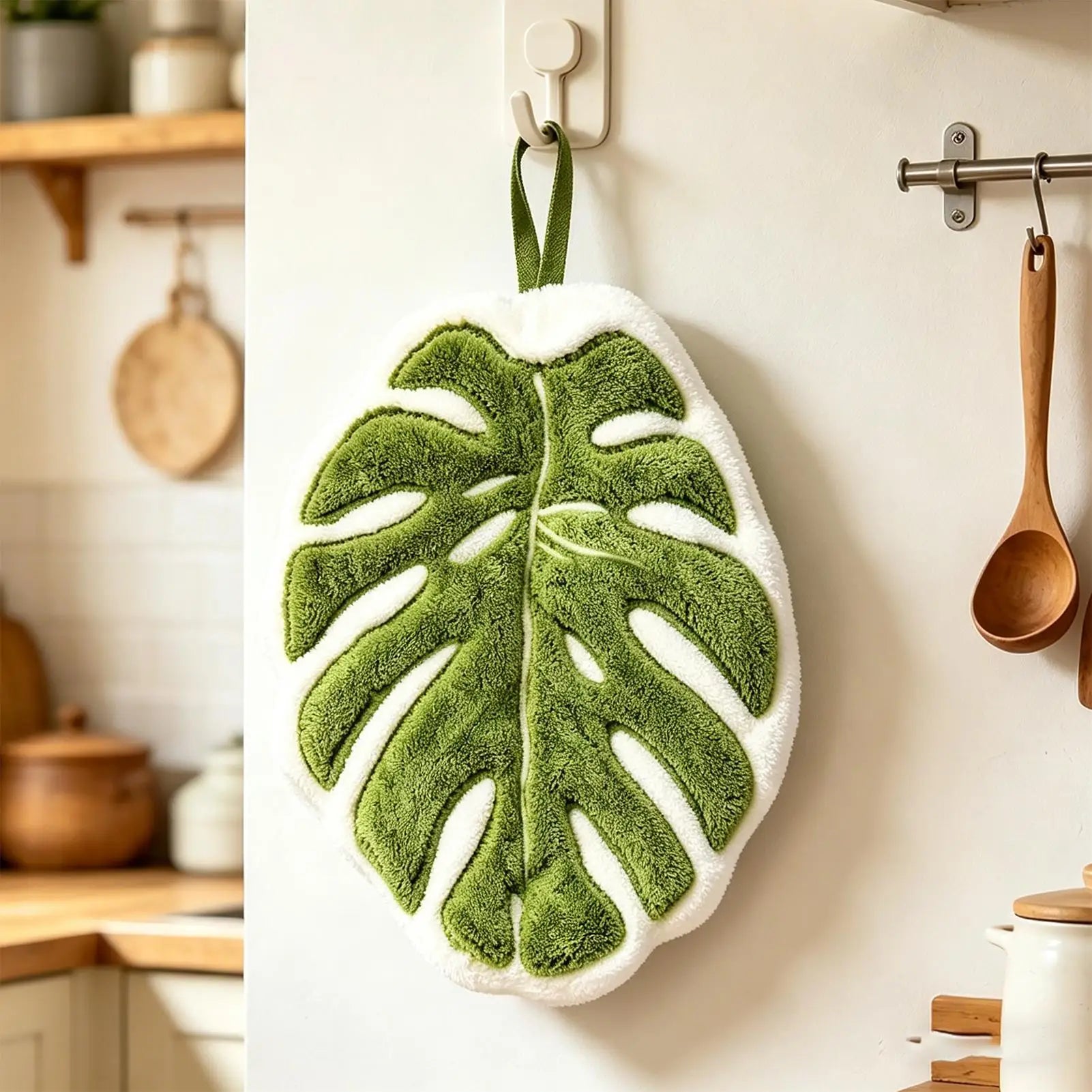 Leaves Hand Towel Bathroom Accessories Absorbent Kitchen Towel Soft Towel Hanging Towels Handkerchief Towels Home Wash Towels Zpaxo