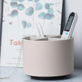 Nordic Style Yike Rotating Desktop Leather Storage Box Makeup Brush Storage Office Pen Holder Home Decoration Zpaxo White