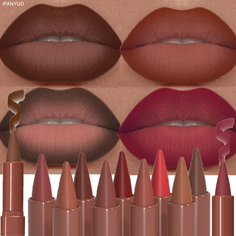 Multicolor Matte Gradient Lip Liner Pen Sexy Velvet Lipstick Lasting