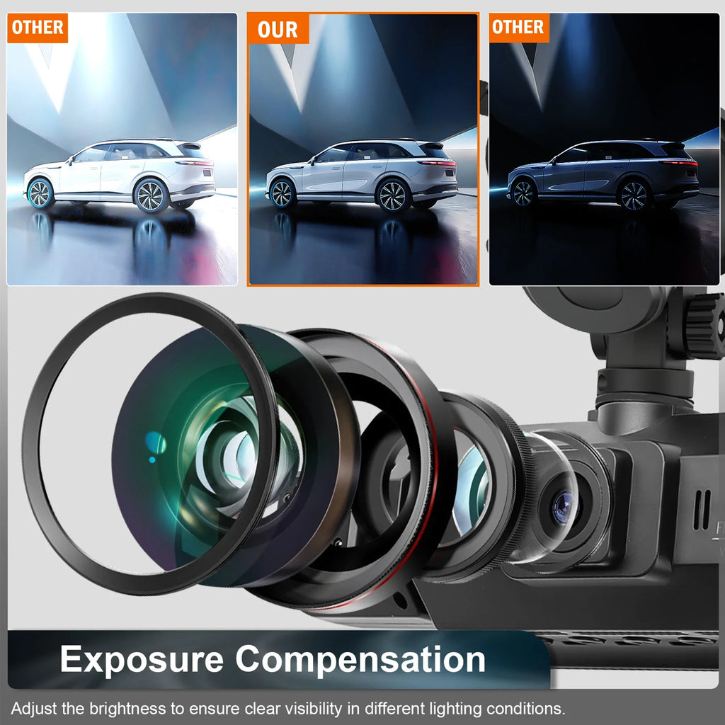 4 Channel Car Dash Cam Wifi FHD 1080P Black Box Night Vision Loop Zpaxo