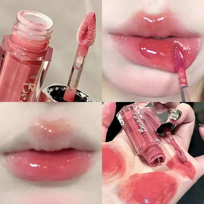 Ice Transparent Brown Lip Gloss Moisturizing Glossy Liquid Lipstick