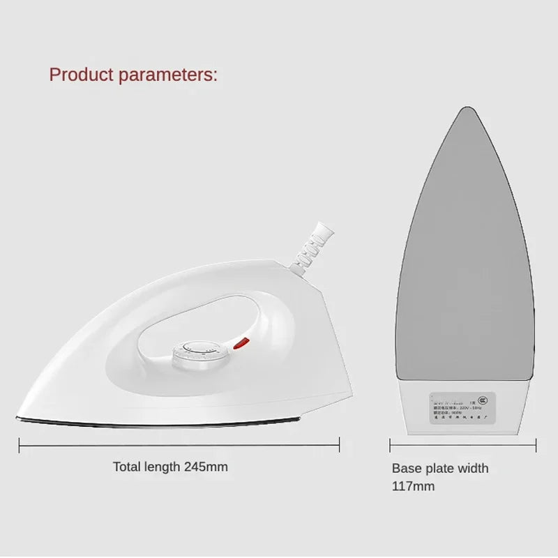 Electric Iron 1000W 5 Gear Adjustable Household Dry Ironing without Water Iron Hot Drilling Heat Transfer for Home Travel Zpaxo