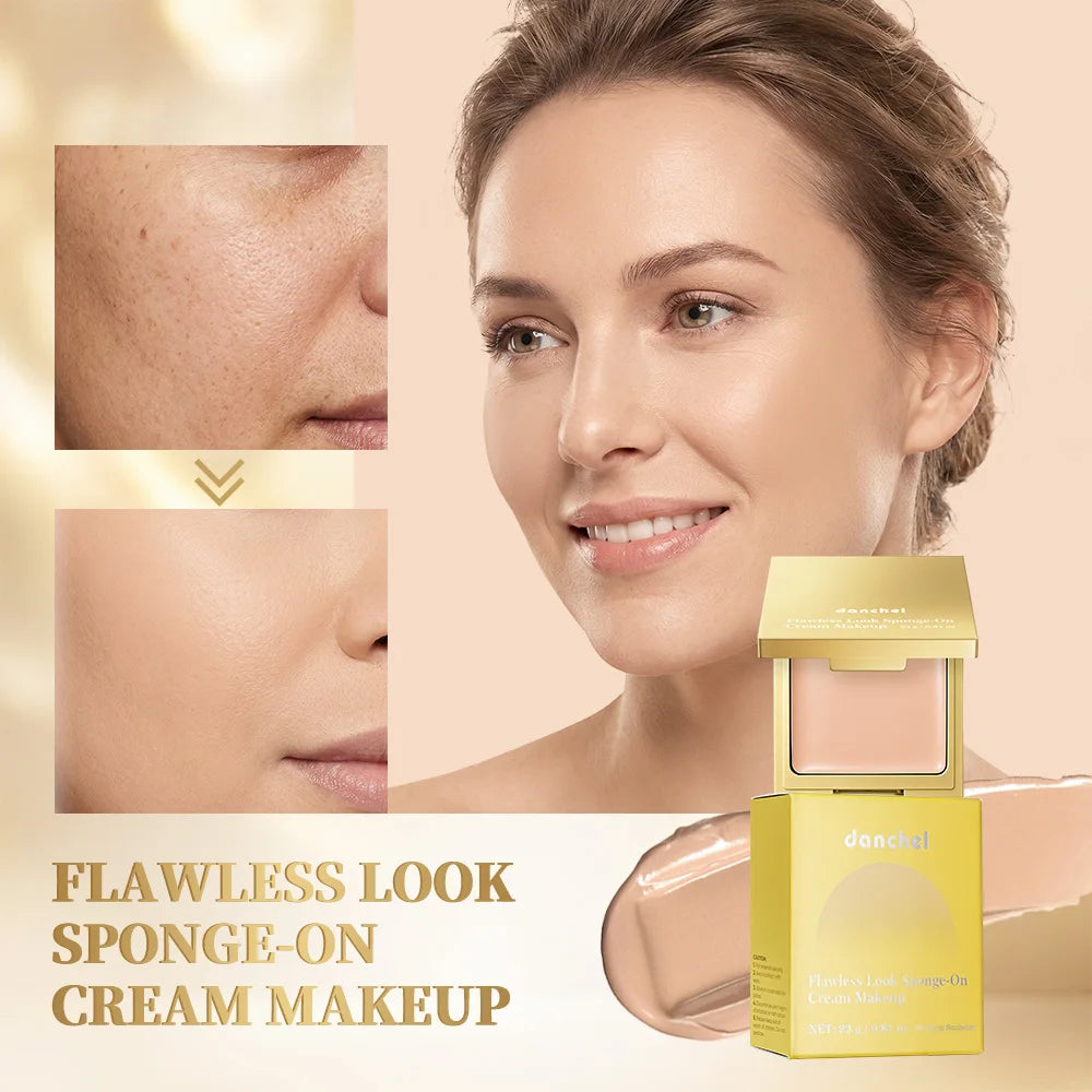 Sponge-On Cream Foundation – Buildable Coverage & Oil Control Cream Foundation Zpaxo