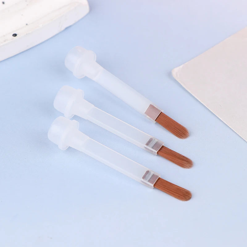 5 10 Disposable Nail Polish Brush Bottle Replacement Brown Hair Art