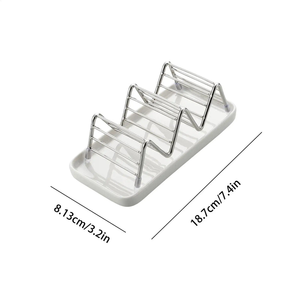 Draining Soap Dish Stainless Steel Drying Tray Sponge Drain Rack