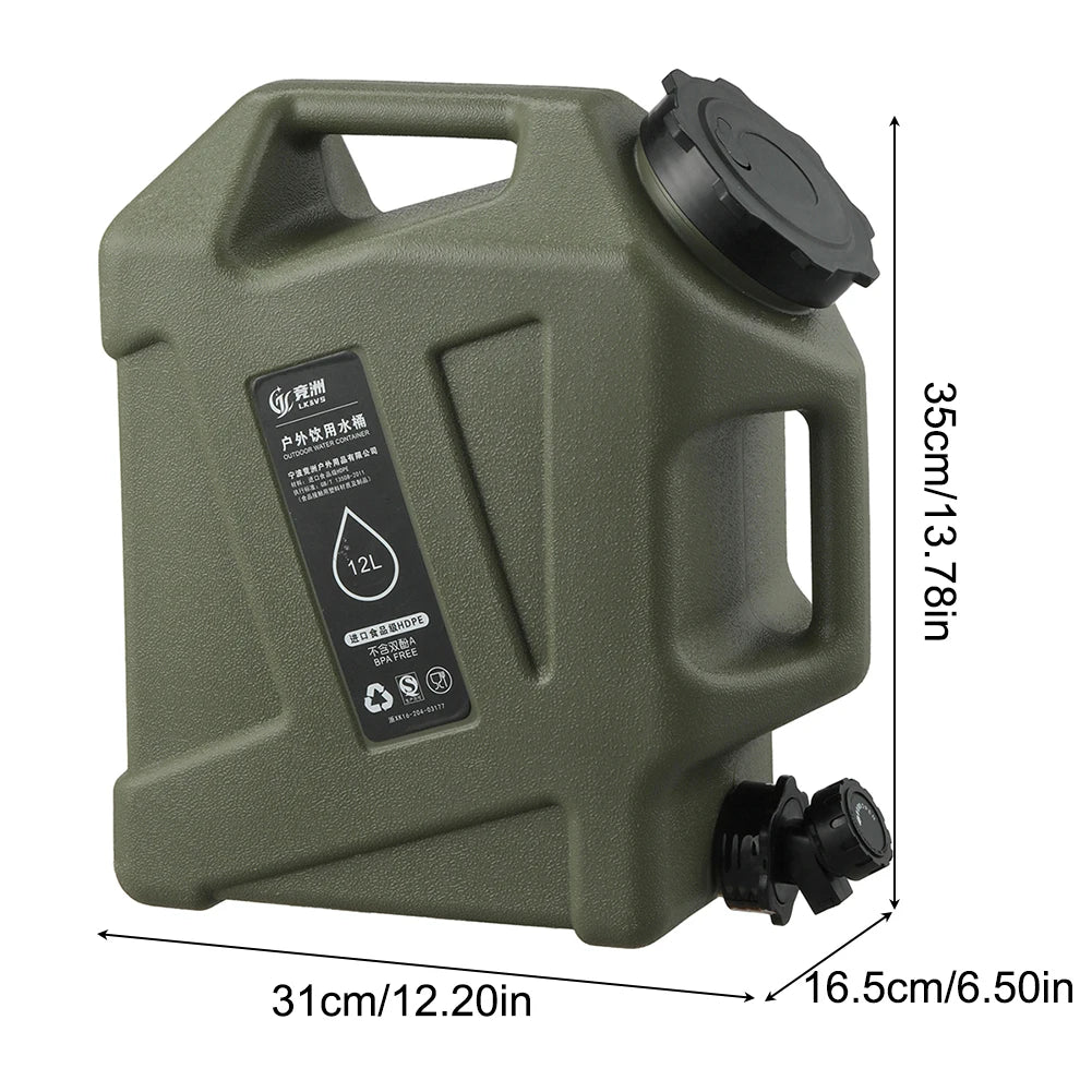 11 Outdoor Water Bucket Large-capacity Portable Camping Bag Container Zpaxo 12L 2