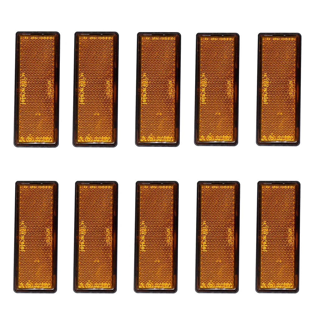 Orange Adhesive Reflectors Rectangular IP67 Waterproof Truck Trailer Zpaxo Default Title