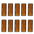 10pcs Orange Adhesive Reflectors Rectangular IP67 Waterproof for Truck Trailer Zpaxo Default Title